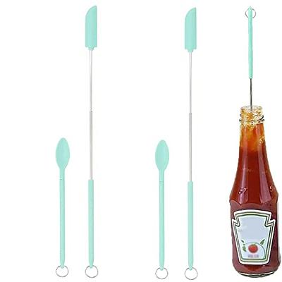 Mini Silicone Telescoping Spatula Upgrade Kitchen Cooking Spoon Thin Jar  Scraper