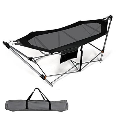 Gymax 2-Piece Hammock Camping Chair with Retractable Footrest and