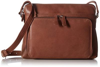 ili Leather Front Pocket Crossbody Bag