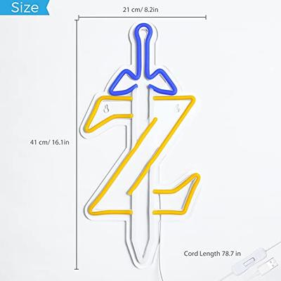 Zelda Neon Sign Gamer Gift Iconic Neon Light for Gaming Zelda Gifts Sword Z  LED Sign Master Sword Gaming Room Accessory for Teen Room Decor - Yahoo  Shopping