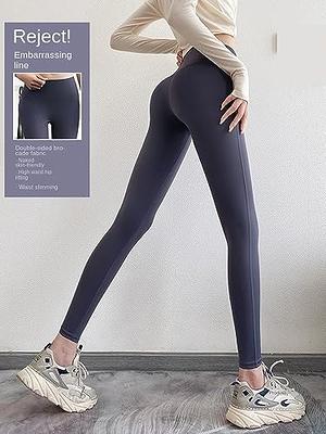 OQQ Women's 2 Piece Yoga Pants Ribbed Seamless Workout High Waist Athletic  Straight Leg Leggings