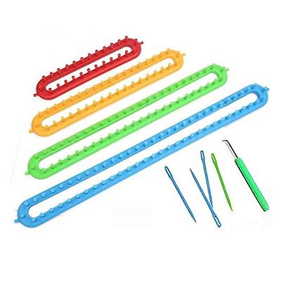 Knitting Loom Knitter Kit Plastic Yarn Cord Knitter with Hook Needle Hat  Looms Long Knitting Loom DIY for Scarf Sweater Shawl Blankets - Yahoo  Shopping