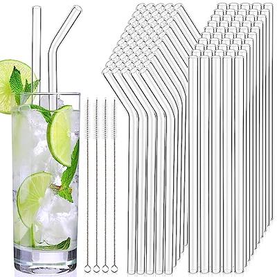  Vinaco Stainless Steel Smoothie Straws, 0.4'' Extra Wide  Reusable Metal Drinking Straws for Milkshake, Smoothie, Beverage, Set of 4  with 1 Cleaning Brush : Everything Else