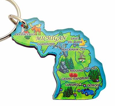 Westmon Works State of Louisiana Key Chain Acrylic Souvenir Keychain Retro Style Map Gift 2 inch