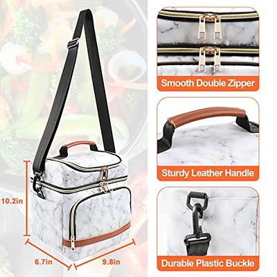 Yitote Lunch Bag Women Insulated with 4 Icepacks,Cute Lunch Bags for Women  with Bottle Holder,Lunch Box for Women Lunch Bag with Adjustable Shoulder