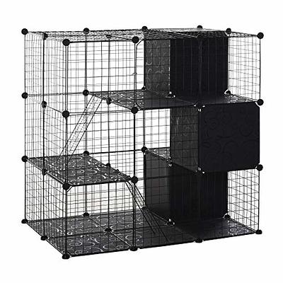 PawHut Small Animal Cage Habitat Indoor with Accessories Water