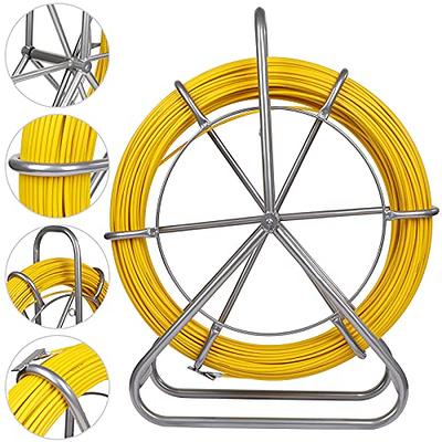 Olenyer Fish Tape Fiberglass 6MM 425FT Fishing Wire Duct Rodder Cable  Puller Running Electrical Fishtape Rod with Steel Wheel Stand Reel through  Wall Pipe - Yahoo Shopping