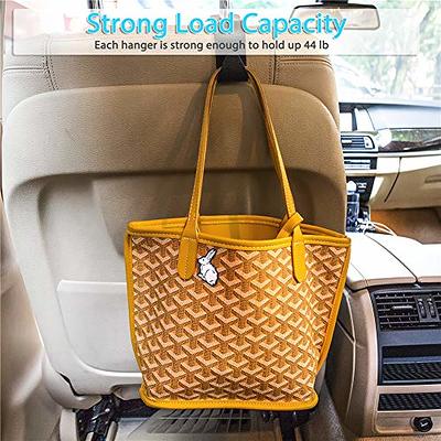 FJCTER Car Vehicle Headrest Hooks with 44 LB Load Capacity Durable Back Seat  Hangers with Easy Install Design Portable Organizer Holder for Handbag Purse  Cloth Grocery (4 Pack) - Yahoo Shopping