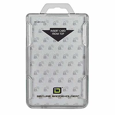 ID Stronghold - RFID Blocking Secure Badge Holder - Duolite 2 Card ID Holder  - Poly Carbonate - Heavy Duty Hard Plastic ID Badge Holder - USA Molded and  Assembled - FIPS 201 Approved - Clear - Yahoo Shopping