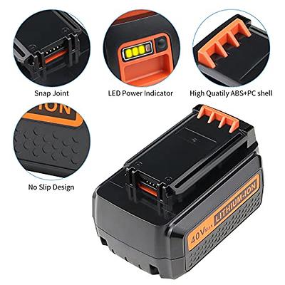 40V 3.0Ah for Black+Decker 40 Volt Max Lithium Battery LBXR36 LBX2040 or  Charger