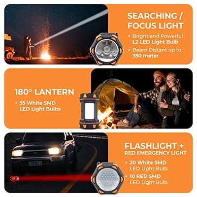 ThorFire LED Camping Lantern mini Flashlight USB Rechargeable Light