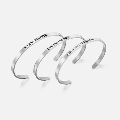 RIOSO Women's 4 Pcs Cuff Bangle Bracelet