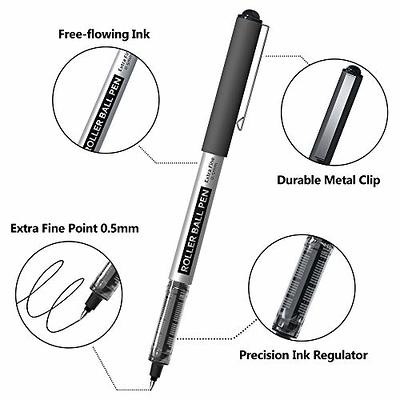 ARTEZA Rollerball Pens, Pack of 20, 0.5mm Black Liquid Ink Pens
