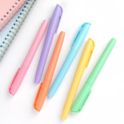 Aesthetic Cute Highlighters Assorted Colors, Bible Highlighters and Pens No  Bleed, Mild Soft Chisel Tip Pastel Highlighters Marker Pens for Journaling