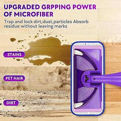 Reusable Mop Pads Compatible with Swiffer Wet Jet Mop - Wet Pads Refills  Wet Dry Mopping Cloths Microfiber Mop Pads Replacements for Swiffer Wetjet