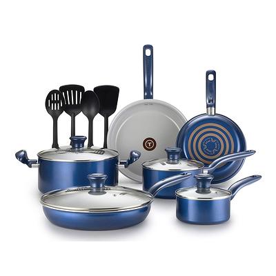 T-Fal 14 Pc. Initiatives Ceramic Toxic Free Cookware Set in Blue - Yahoo  Shopping