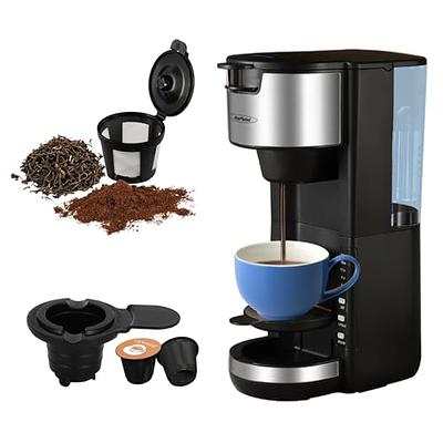 ATKING 5 Cups Stainless Steel Portable Espresso Machine Coffee Maker with  Black and Fast Heating Fit for NS Capsule XJD-010 - The Home Depot