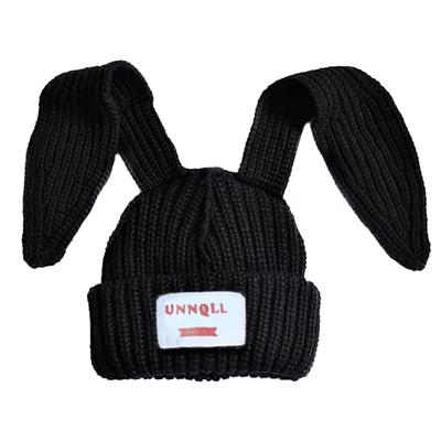 UNNQLL 2023 Cute Hats Crochet Earflap Knitted Beanie Warm Snow Ski