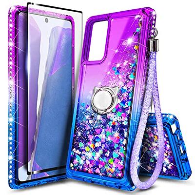 For Samsung Galaxy S20 FE 5G, Shockproof Ring Stand Phone Case w/ Tempered  Glass