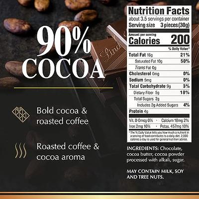 Lindt EXCELLENCE 90% Cocoa Dark Chocolate Bar, Dark Chocolate Candy, 3.5  oz. (12 Pack)