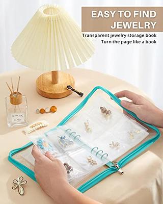 CATIFLIN Earring Organizer Travel Jewelry Case Container Transparent Jewelry  Storage Book for Jewelry, Bracelet, Ring, Necklace, Stud, pin (96 Grids +  100 Small Thicken PVC Zipper Bags, Turquoise) - Yahoo Shopping
