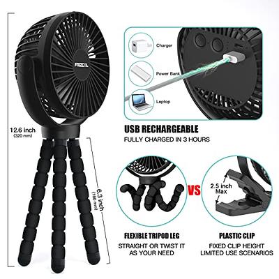 Portable USB Rechargeable Stroller Fan Fan Small Folding Mini