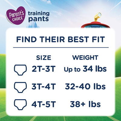 Parent's Choice Training Pants for Boys, Size 4T-5T, 70 Count