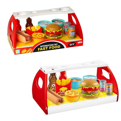 38Pcs Miniature Food, Fun Kitchen Mini Food Toys to Child Cosplay,  Including Fast Food Sets of Food and Drink, Suitable for Dollhouses and  Kitchen