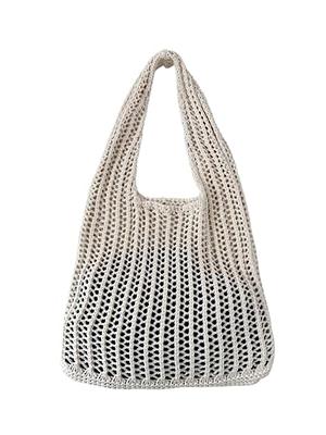 ENBEI Aesthetic Beach Tote Crochet Bags Shoulder Handbags knit bag