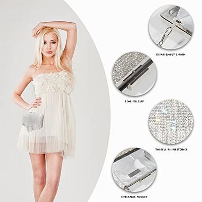 BBTT.ful Women's Evening Handbags Rhinestone Purse Sparkling Crossbody Bag Wedding Prom Party Club Purses