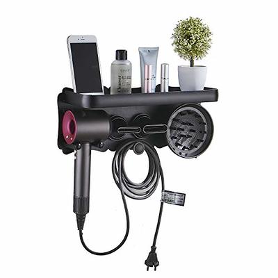 Hair Dryer Holder, Wall Mounted Hair Dryer Storage Rack, Bathroom