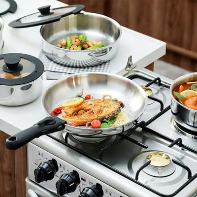 ROYDX Pots and Pans Set, 10 Piece Stainless Steel Kitchen Removable Handle  Cookware Set, Frying Saucepans with Lid, Stay-Cool Handles for All Stoves,  Dishwasher and Oven Safe, Camping - Yahoo Shopping