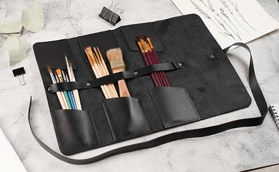 Handmad Artist Roll, Leather Pencil Roll, Pencil Case