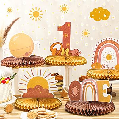 thinkstar 9 Pieces Rainbow Honeycomb Rainbow Party Decorations