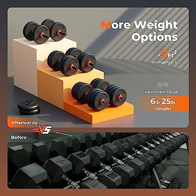 Soozier 4-in-1 Adjustable Weights Dumbbell Sets, Used as Barbell,  Kettlebell, Push up Stand, Free Weight Set for Men and Women Home Gym  Training, 66LBS