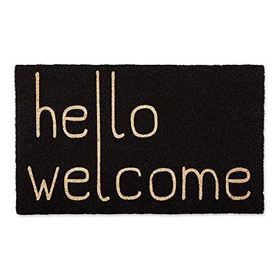 Welcome Coir Door Mat - Natural