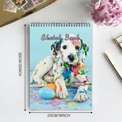 Cabreche Cute Sketchbook Top Spiral Bound Sketch Pad, 9 x 12 inch,100GSM  Thick Paper,50 Sheets 100 Pages,Art Sketch Book Artistic Aesthetic Writing  Drawing Paper for Girls Women Artists Beginners-Dog - Yahoo Shopping