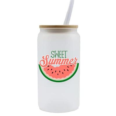 Candy Color Summer Iced Coffee Cup Plastic Straw Tumbler - Temu