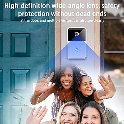 Luckwolf Wireless Doorbell Camera with Chime, Video Doorbell Security Camera  with Batteries for Home 
