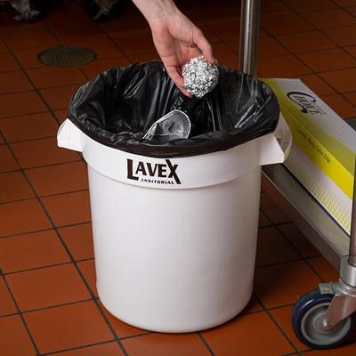 Lavex 32 Gallon Orange Round High Visibility Commercial Trash Can