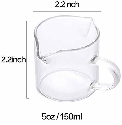 Glass Milk Frother Pitcher, Glass Creamer Cup