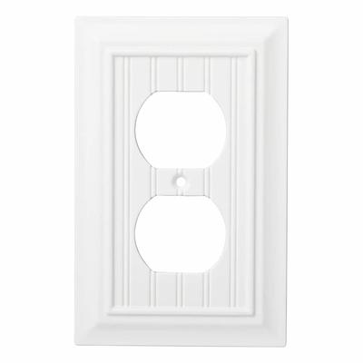 allen + roth 1-Gang Standard Size Distressed White Wood Indoor