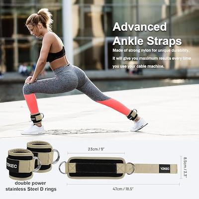 Leg Extension, Padded Ankle Straps- for Cable Machine, Kickbacks, Glute  Workouts