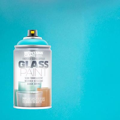 Montana Cans GLASS EFFECT Matte Teal Frosted Glass Spray Paint NET WT.  6.94-oz in Blue