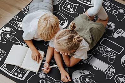 Child Gamer Area Rugs With Game Controller Design Non Slip Floor