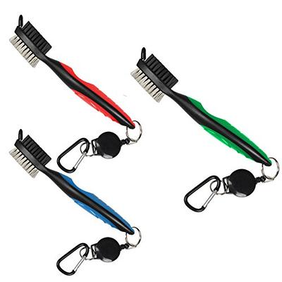  Nuanchu 10 Packs 3 In 1 Retractable Multiple Use Golf Club  Cleaner Tool Portable Golf Club Brush Golf Club Cleaning Kit