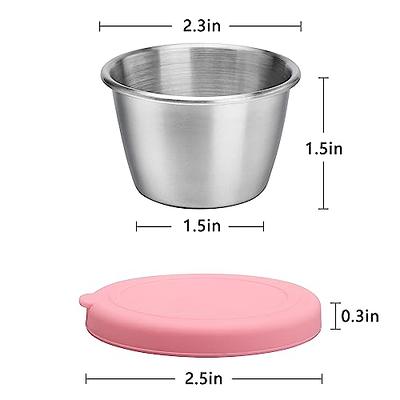 Biioistle sauce cups reusable portion condiment containers small ramekin  dipping sauces round bowls butter warmer small stainless steel bowl ramakan  metal ramekins syrup salsa (Style01) - Yahoo Shopping