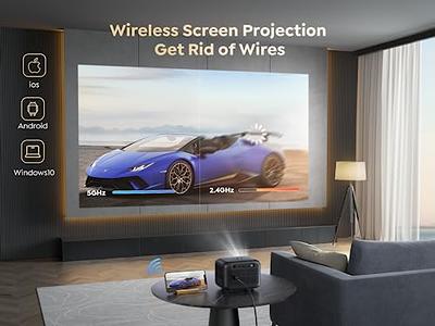 [Electric Focus]Mini Projector with 5G WiFi and Bluetooth 5.2,YABER 15000  Lumen 1080P Outdoor Projector Support ±40° Keystone Correction,Portable