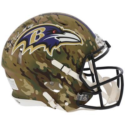 Ray Lewis Signed Baltimore Ravens Speed Authentic Camo NFL Helmet