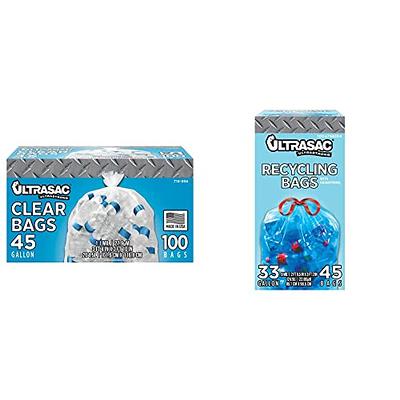 Ultrasac 33 gal. Drawstring Blue Recycling Bags (45-Count)